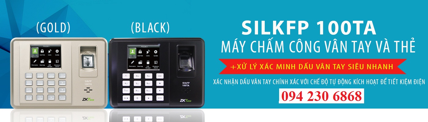 Silk100TA - Máy chấm công vân tay mới nhất của Zkteco