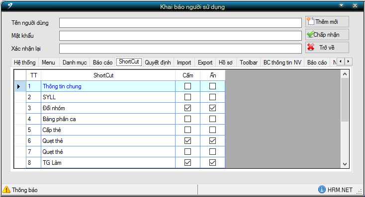 Hướng dẫn quản trị người dùng trong HR-ERP